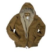 Work Hooded Jacket. Куртка с утепленной подкладкой и капюшоном, коричневая