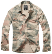 Josh Shirt camo light woodland - 100% хлопковая рубашка с длинным рукавом - уточняйте наличие