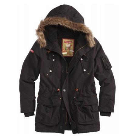 Зимняя куртка-пальто TROOPER SUPREME черный простиранный с подкладкой из искусственного меха