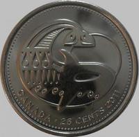 25 центов 2011 Канада.Кит.