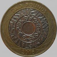 2 фунта 2008 Великобритания.