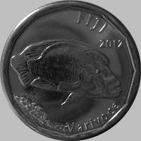 50 центов 2012 острова Фиджи. Костная морская рыба семейства губановых.