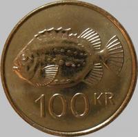 100 крон 2007 Исландия. Рыба.
