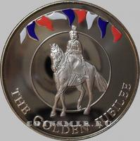 50 пенсов 2002 Фолклендские острова. Королева на коне. 50 лет правления.