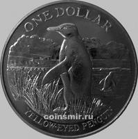 1 доллар 1988 Новая Зеландия. Пингвин.