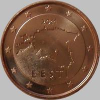 1 евроцент 2011 Эстония.