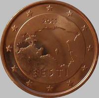 2 евроцента 2011 Эстония.