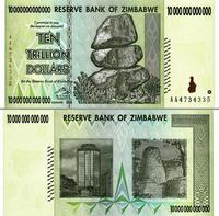 10 триллионов долларов 2008 Зимбабве.