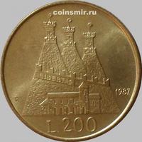 200 лир 1987 Сан-Марино. 15 лет возобновлению чеканки монет.