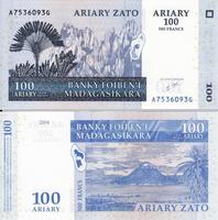 500 франков (100 ариари) 2004 Мадагаскар. 