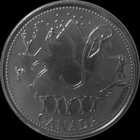 25 центов 2002 Канада. Юбилей правления.
