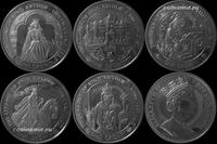 Набор из 5 монет 1996 остров Мэн. Легенда о короле Артуре.