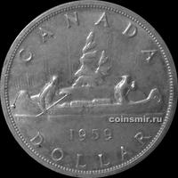1 доллар 1959 Канада. Индейцы в каноэ. 