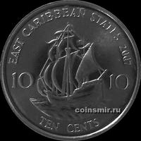 10 центов 2007 Восточные Карибы.
