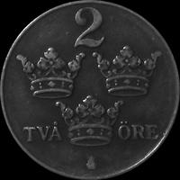 2 эре 1946 Швеция.  