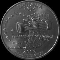 25 центов 2002 D США. Индиана - перекресток Америки.