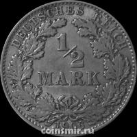 1/2 марки 1906 D Германия. 