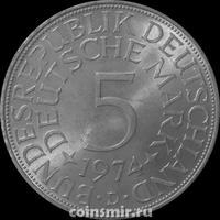5 марок 1974 D Германия ФРГ.
