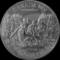 1 доллар 1989 Канада. Река Маккензи. 