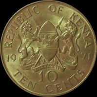 10 центов 1971 Кения.