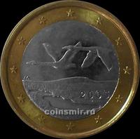 1 евро 2005 Финляндия. Лебеди.