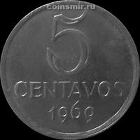 5 сентаво 1969 Бразилия.