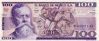 100 песо 1981 Мексика. 