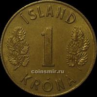 1 крона 1974 Исландия.