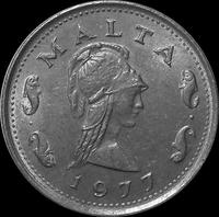 2 цента 1977 Мальта. 