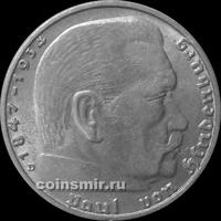 2 марки 1938 D Германия. Гинденбург. Третий Рейх.