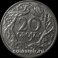20 грошей 1923 Польша. Никель.