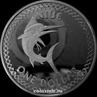1 доллар 2010 Остров Ниуэ. Рыба-меч.