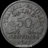 50 сантимов 1942 Франция.