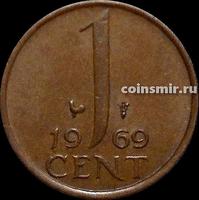 1 цент 1969 Нидерланды. Петух.