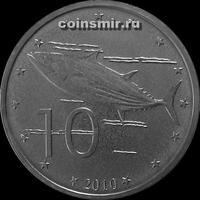 10 центов 2010 острова Кука. Тунец.