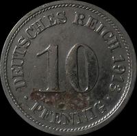 10 пфеннигов 1913 F Германия.