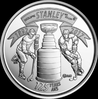 25 центов 2017 Канада. 125 лет кубку Стэнли.