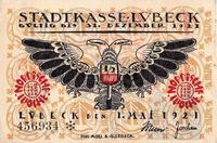 1/2 марки 1921 Германия г.Любек (Шлезвиг-Гольштейн). Нотгельд.