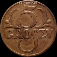 5 грошей 1937 Польша.