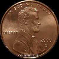 1 цент 2000 D США. Линкольн. UNC