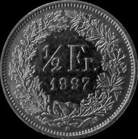 1/2 франка 1997 В Швейцария.