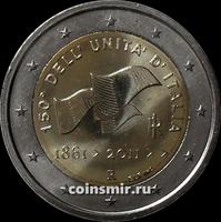 2 евро 2011 Италия. 150 лет объединению Итальянской республики.