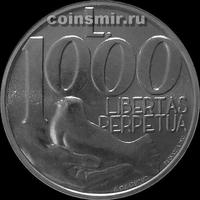 1000 лир 1991 Сан-Марино. Голубь в ладони.
