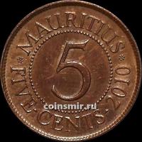 5 центов 2010 Маврикий.