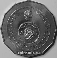 50 центов 2016 Австралия. 50 лет с момента перехода на десятичную систему национальной валюты.