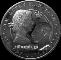 1 доллар 2018 Британские Виргинские острова. Сапфировый юбилей коронации Елизаветы II 1953–2018.