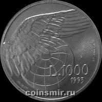 1000 лир 1993 Сан-Марино. Крыло над земным шаром.