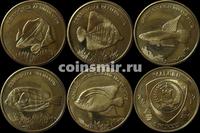 Набор из 5 монет 2017 Малуку. Рыбы.