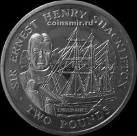 2 фунта 2001 Южная Георгия и Южные Сандвичевы острова. Сэр Эрнест Генри Шеклтон. Парусник Эндьюранс.