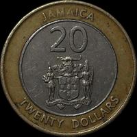 20 долларов 2001 Ямайка. VF.